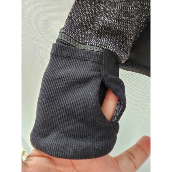 Lululemon Runderful 1/2 Zip Mini Check Pique Black Heathered Black / Black - Picture 9 of 11